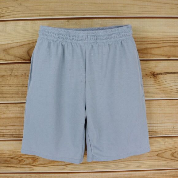 Champion Activewear‎ Gym Shorts Boys L Gray 100% Polyester Pockets Elastic Waist - Picture 1 of 8
